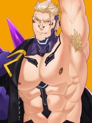 abs activision alpha_male armpit_hair bara biceps blizzard_entertainment clothing hazard_(overwatch) male male_nipples male_only manly muscular_male nipples overwatch overwatch_2 pecs