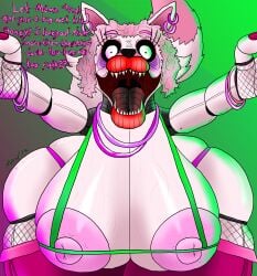 absurd_res age_difference aged_up android animatronic anthro areola arms_out arms_outstretched ass big_areola big_breasts big_butt big_nipples big_tongue blush bodily_fluids boots bracelet breasts butt_squish canid canine clothing curvy_anthro curvy_female curvy_figure cybernetics cyborg drooling ear_piercing ear_ring elderly elderly_female eye_bags female fingerless_gloves fishnet_clothing fishnet_handwear fishnet_legwear five_nights_at_freddy's five_nights_at_freddy's_2 footwear fox glistening glistening_body glistening_breasts gloves hair handwear hi_res huge_areola huge_breasts huge_butt huge_nipples huge_tongue hyper hyper_areola hyper_breasts hyper_lips hyper_nipples jewelry legwear lips lipstick m4n machine makeup mammal mangle_(fnaf) messy_hair montgomery_glands necklace nipples older_female panties piercing ring_piercing robot saliva saliva_on_tongue saliva_string scottgames shoes solo squish tail thick_lips thick_thighs thigh_boots thigh_highs tongue underwear vein veiny_breasts wide_hipped_anthro wide_hipped_female wide_hips