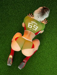 1girls 3d ass big_ass big_breasts bimbo high_heels hourglass_figure long_nails maria milf nail_polish p1nups soccer voluptuous