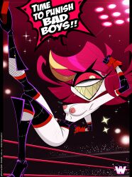 1girls breasts fighting_ring great_dude hazbin_hotel niffty solo