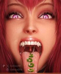 daemongirl gummy ryanreos saliva sinia tongue uvula vore