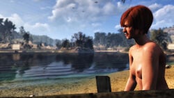 3d areolae beach breasts cd_projekt_red female female_only nipples outside red_hair shani solo the_witcher the_witcher_(series) the_witcher_3:_wild_hunt xpsfm yellow_eyes