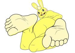 5_toes barefoot bunny cuddles cyborg-steve edit feet feet_tease foot_fetish foot_focus furry happy happy_tree_friends humanoid_feet inviting lagomorph leporid lying mammal mondo_media mutlicolored_soles presenting_feet rabbit soles teasing teasing_with_feet toes yellow_fur