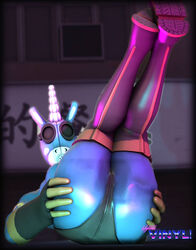 3d ass big_ass cute female female_only fempyro legs_together legs_up mask pyro solo source_filmmaker team_fortress_2 tight_clothing tight_fit ughhh..._vinyl! unicorn_horn valve