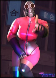 3d ass big_ass big_breasts big_butt female female_only fempyro gas legs_together mask pyro rubber_suit team_fortress_2 tight_clothing ughhh..._vinyl! voluptuous