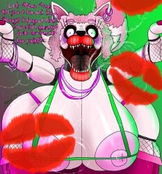 absurd_res age_difference aged_up android animatronic anthro areola arms_out arms_outstretched ass big_areola big_breasts big_butt big_nipples big_tongue blush bodily_fluids boots bracelet breasts butt_squish canid canine clothing curvy_anthro curvy_female curvy_figure cybernetics cyborg drooling ear_piercing ear_ring elderly elderly_female eye_bags female fingerless_gloves fishnet_clothing fishnet_handwear fishnet_legwear five_nights_at_freddy's five_nights_at_freddy's_2 footwear fox glistening glistening_body glistening_breasts gloves hair handwear hi_res huge_areola huge_breasts huge_butt huge_nipples huge_tongue hyper hyper_areola hyper_breasts hyper_lips hyper_nipples jewelry kiss_mark legwear lips lipstick m4n machine makeup mammal mangle_(fnaf) messy_hair montgomery_glands necklace nipples older_female panties piercing ring_piercing robot saliva saliva_on_tongue saliva_string scottgames shoes solo squish tail thick_lips thick_thighs thigh_boots thigh_highs tongue underwear vein veiny_breasts wide_hipped_anthro wide_hipped_female wide_hips