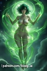 1girls areola ass big_ass big_breasts big_thighs breasts completely_nude_female feet female female_focus female_only green_eyes green_hair klexyai lifting looking_at_viewer naked naked_female nipples one-punch_man patreon patreon_logo patreon_username power_up pussy short_hair standing tagme tatsumaki thick_hips thick_thighs thighs