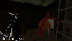 big_ass big_breasts clairbear's_venue electric_ryu fazclaire's_nightclub female fnia fredina's_nightclub furry sitting_on_chair vrchat vrchat_avatar withered_chica withered_chica_(cryptiacurves) withered_chiku