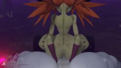 3d anal breasts cum cum_in_ass cum_in_pussy doll_girl dominant_female futa_on_female high_heel_boots high_heels kiduna_doll_(merafume) no_sound orange_hair purplepomp purplepompadour sex stitches tagme thigh_boots video witch_hat