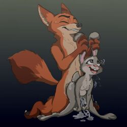 2018 ahe_gao all_fours anthro anthro_on_anthro blush buckteeth canid canine cock_hanging color_edit colored cum cum_explosion cum_in_pussy cum_inside dewlap dipstick_ears disney doggy_style drooling duo ear_grab edit female female_penetrated flat_chested fox from_behind_position fucked_silly gloves_(marking) happy happy_sex interspecies judy_hopps kneeling lagomorph larger_male lifted_by_ears looking_pleasured male male_penetrating mammal markings nick_wilde nude open_mouth penetration predator/prey rabbit robcivecat rough_sex saliva sex shaking simple_background size_difference small_breasts smaller_female socks_(marking) stomach_bulge straight tears teeth tongue tongue_out trembling vaginal_penetration zootopia