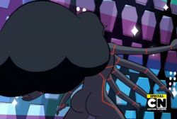 1girls ass black_hair cartoon_network change_your_mind_(steven_universe) edit female female_only gem_(species) gem_fusion huge_ass multi_arm multi_limb nude obsidian_(steven_universe) solo steven_universe steven_universe_future thick_thighs