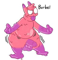 1boy 2018 anthro balls belly benji-at-nite big_balls big_belly big_lips burbel goo_(disambiguation) goo_creature jiggle lips male male_only nude penis smile solo standing thick_thighs tongue tongue_out toony