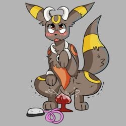 2019 animal_genitalia borky-draws dildo eeveelution female feral fur fusion houndoom hybrid masturbation nintendo original_character penetration pokémon_(species) pokemon pussy pussy_juice sex_toy simple_background solo toying_self umbreon vaginal_masturbation vaginal_penetration video_games