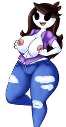 big_ass big_breasts black_eyes brown_hair jaiden jaiden_animations neronova youtube youtuber