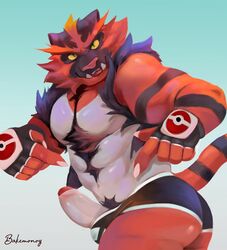 incineroar from nintendo by bakemonoy