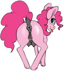 2017 2019 anatomically_correct animal_genitalia anus ass blue_eyes crotchboobs dock equine female feral friendship_is_magic mammal my_little_pony nipples nude pinkie_pie_(mlp) presenting puffy_anus solo squishy_kitty_(artist) tongue tongue_out