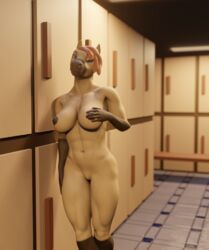 2019 3d anthro ass big_butt breasts equine female furry hi_res horse mammal nipples nude olga portrait pussy smile solo source_filmmaker standing three-quarter_portrait yogher