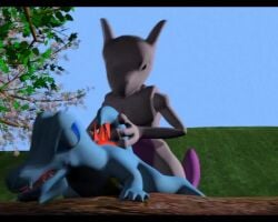 3d_animation anal animated anthro cum cum_in_pussy cum_inside digital_media_(artwork) grimm3d low_effort mewtwo oral pokemon rape sex tagme totodile video