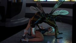 3d arthropod arthropod_humanoid between_legs blonde_hair breasts dizzydills glasses high_heels insect ovipositor ovipositor_penetration sasha sex vaginal_penetration