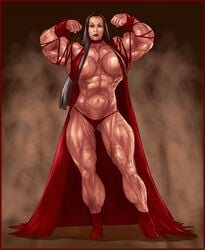 b9tribeca bodybuilder choker denise_masino extreme_muscles hi_res highres muscle muscles muscular muscular_female red