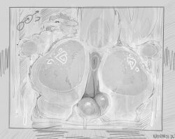 2026 4_fingers against_surface american_mythology anthro anus anus_on_glass ass ass_on_glass backsack ball_squish balls balls_on_glass bent_over big_balls big_butt biped bodily_fluids bone bottomwear bottomwear_down butt_markings butt_squish clothed clothing digital_drawing_(artwork) digital_media_(artwork) ear_piercing ears_down fingers fur gender_symbol gender_symbol_penetration genitals glass greyscale hair hand_on_glass hi_res horn huge_butt hyper hyper_butt indigenous_north_american_mythology lewd_symbolism looking_at_viewer looking_back male male/male_symbol male_symbol markings monochrome monster musk musk_cloud mythology nathyness north_american_mythology on_glass open_mouth pants pants_down partially_clothed perineum piercing pivoted_ears presenting presenting_anus presenting_balls presenting_hindquarters puffy_anus question_mark raised_tail requesting sex_request sexuality_symbol signature simple_background skull skull_head solo squish sweat sweatdrop symbol tail tail_squish teeth_showing thick_thighs topless topless_anthro topless_male wendigo wide_hips window