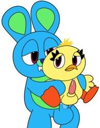 2boys anal anal_sex anatid animal_genitalia anseriform anthro anthro_on_feral anthro_penetrating anthro_penetrating_feral avian biped bird bodily_fluids bunny_(toy_story) bunny_(ts4) cum cum_in_ass cum_inside cum_on_penis disney duck ducky_(toy_story) ducky_(ts4) duo erection feathered_wings feathers featureless_arms feral gay genital_fluids hi_res humanoid_penis interspecies lagomorph larger_anthro leporid male male_only male_penetrated male_penetrating mammal penetration penis pixar plushie rabbit sex sheath simple_background size_difference smaller_feral sunofureiku tapering_penis testicles toony toy_story toy_story_4 white_background wings yaoi