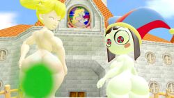 2girls 3d 3d_(artwork) ass ass_focus big_ass big_breasts big_butt breasts catmario157 completely_nude completely_nude_female fart fart_fetish female_only looking_at_ass looking_down mario_(series) naked naked_female pomni_(the_amazing_digital_circus) princess_peach sfm source_filmmaker the_amazing_digital_circus