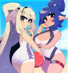 ball big_ass big_breasts bikini breasts bubble_butt cleavage female huge_ass huge_breasts marysquid tagme thick_thighs wide_hips