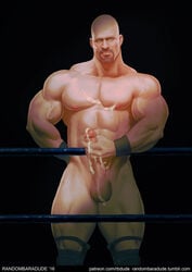 1boy 2016 after_masturbation bald balls cum cum_dripping cum_on_body erect_nipples erection looking_at_viewer male male_only masturbation muscles muscular randombaradude solo steve_austin thick_thighs wrestler wrestling wrestling_ring wwe