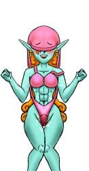 abs aqua_skin aroused atomic_wedgie bare_shoulders blue_skin blush bra bra_strap bra_visible_through_clothes breasts cleavage colored_skin covered_eyes crossed_legs cum cum_on_body cum_on_hands cum_on_legs curly_hair demon_girl dragon_ball dragon_ball_z ejaculation elf facial female female_pervert green_skin heavy_breathing highres legs_together lingerie long_hair moaning muscular muscular_female no_pants non-web_source object_on_head open_mouth orange_hair panties panties_on_head panty_mask pervert pink_bra pink_panties pointy_ears purple_sash sash self-upload self_wedgie simple_background smile solo standing steam sweat thighs underwear underwear_on_head underwear_only very_long_hair wedgie zangya zangyawedgies