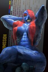 1female 1girls abs athletic athletic_female big_breasts blue_body blue_skin breasts brothersmiler covered_nipples deltarune female female_focus female_only fins fish fish_girl hair hair_down head_fins long_hair looking_at_viewer low_angle muscular muscular_female red_hair scar scars sharp_teeth smile solo solo_female solo_focus tagme teeth text undertale undertale_(series) undyne yellow_eyes