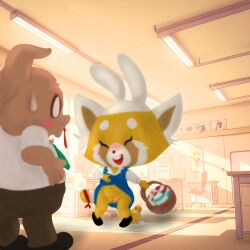 aggretsuko easter lifting_skirt office retsuko sanrio