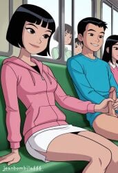 ai_generated ben_10 ben_10_alien_force ben_10_ultimate_alien breasts cartoon_network female jeanbombila666 julie_yamamoto masturbation milf oppai public_sex