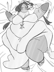 1girls bbw body_pillow_design cookie_run cookie_run_ovenbreak costume fat fat_belly fat_female fat_fetish female obese obese_female overweight overweight_female plumpmikan starfruit_cookie thick_thighs