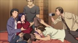 1girls 5boys animated being_watched black_hair camcorder camera cheating cheating_wife closed_eyes cunnilingus erect_nipples erect_nipples_under_clothes female filmed fondling gangbang garter_straps groping human imminent_sex ishida_yumi licking linda_project lipstick long_hair making_a_porno male mesu_saga:_persona multiple_boys oral panties prostitution recording skirt skirt_up spread_legs stockings straight subtitled text thighhighs watching wife