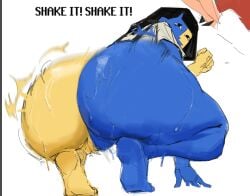 ass ass_focus ass_shake ass_up booty booty_focus butt_focus ena ena_(series) fat_ass fat_butt leftovers looking_back phat_ass thicc thicc_ass thick_ass twerk twerking