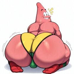1boy ai_generated anthro ass ass_focus back_view big_ass booty_shorts bulge clothing dumptruck_ass echinoderm enormous_ass fat fat_ass fat_male gigantic_ass huge_ass large_ass looking_back looking_back_at_viewer male male_only marine massive_ass nickelodeon obese obese_male overweight overweight_male patrick_star pink_body red_socks shorts smiling smiling_at_viewer socks solo solo_focus solo_male spongebob_squarepants starfish sweat sweating thick_ass white_background yellow_shorts yellowskittlezz