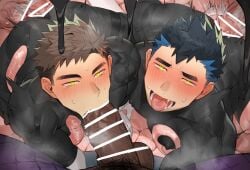 3boys ahe_gao all_fours anal anal_insertion anal_sex ass beefy biceps big_ass big_black_cock big_glans big_penis big_penis_adoration black_hair blowjob blue_hair blush bodysuit brown_hair bubble_butt censor_bar censored censored_penis corruption dark_penis dat_ass double_penetration drooling erect_nipples erection fallen fallen_hero fellatio frown gay glowing_eyes gondom green_eyes hero hi_res huge_cock hungry_mouth long_penis looking_at_penis looking_up male male/male male_only male_penetrated male_penetrating male_penetrating_male mature_male motion_lines multicolored_hair muscles muscular muscular_arms muscular_male nipples_visible_through_clothing oral oral_penetration oral_sex original original_character penis_bigger_than_head plump_ass pointless_censoring pov pubic_hair raw_sex round_ass saliva saliva_trail sex short_hair spread_legs steam steaming_breath steamy_penis sucking sucking_penis tentacle tentacle_around_breast tentacle_in_ass tentacle_penetration tentacle_penis tentacle_sex thick_ass thick_eyebrows thick_penis threesome thrusting tight_clothing tongue_out tough_guy two_tone_hair vacuum_fellatio veiny_penis very_high_resolution yaoi