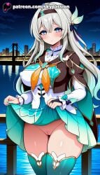 1girls 2025 ai_assisted ai_generated anime aqua_skirt artist_name aurora blush breast breasts breasts breasts bust castle chest city city_lights cityscape clitoral_hood clothes_lift cloud cloudy_sky crescent_moon crotch dress dress_lift dripping_pussy exposed_pussy female female_genitalia firefly_(honkai:_star_rail) flashing full_moon genitals hairband heart heart-shaped_pupils hi_res high_quality high_resolution highres honkai:_star_rail honkai_(series) juicy_pussy lifted_by_self long_hair looking_at_viewer moon night night_sky no_panties ocean outdoors patreon patreon_username planet pool pussy pussy_lips pussy_peek railing shaved_pussy shooting_star silver_hair skirt skirt_hold skirt_lift sky skyline skypassion skyscraper slit solo space stable_diffusion star_(sky) starry_sky symbol-shaped_pupils thighhighs thighs tight_pussy uncensored_pussy uncensored_vagina vagina vulva wading watermark wet_pussy