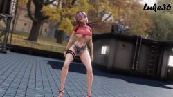 1girls animated athletic breasts dancing female huge_breasts megurine_luka mmd music tagme underboob video vocaloid