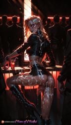 ai_generated asshole back_view black_lipstick blonde_hair boots choker club covered_in_cum crop_top cum_on_ass cum_on_back cum_on_clothes cum_on_face cum_on_thighs dickgirl exhibitionism exhibitionist facial flaccid flaccid_penis futanari heel_boots heels jacket kitagawa_marin makeup manofmidas mascara miniskirt nightclub pink_eyes pink_highlights pink_nails public public_nudity sono_bisque_doll_wa_koi_wo_suru underboob
