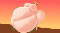 1girls 3d breasts fat_fetish female groan groaning_belly grumbling hodsostol huge_breasts ishmael_(limbus_company) limbus_company massive_ass massive_belly orange_hair overweight overweight_female project_moon slosh weight_gain