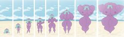 beach big_breasts big_muscles breasts huge_breasts mareanie muscular muscular_female ocean pokemon pokemon_(species) transformation xxdexseaxx