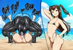 1boy 1boy1girl 1girls ai_generated ass balls beach before_and_after big_balls big_cock big_penis big_testicles brown_eyes brown_hair clothed clothed_female clothing cock dark-skinned_male dark_skin female female_penetrated genitals grin hard_on huge_balls huge_testicles interracial kazayama_kizuna legs_up light-skinned_female light_skin looking_at_viewer male male/female male_penetrating male_penetrating_female mating_press micro_bikini novelai outdoor_sex outdoors outside outside_sex pale-skinned_female pale_skin penetration penis penis_in_pussy posing pounding presenting rough_sex sex swimwear tate_no_yuusha_no_nariagari testicles the_rising_of_the_shield_hero thick_penis thrusting vaginal_penetration vaginal_sex