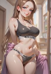 1girls aged_up ai_generated blacked blacked_clothing gyakuten_saiban interracial junko19 light-skinned_female pearl_fey