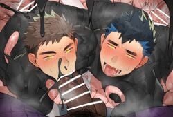 3boys ahe_gao all_fours anal anal_insertion anal_sex ass beefy biceps big_ass big_black_cock big_glans big_penis big_penis_adoration black_cum black_hair blowjob blue_hair blush bodysuit brown_hair bubble_butt censor_bar censored censored_penis corruption cum cum_drip cum_explosion cum_filled cum_from_ass cum_from_mouth cum_from_nose cum_in_ass cum_inside cum_leaking cum_on_penis cum_splatter cum_string cum_trail dark_penis dat_ass double_penetration dripping dripping_cum drooling ejaculation erect_nipples erection fallen fallen_hero fellatio frown gay glowing_eyes gondom green_eyes hero hi_res huge_cock hungry_mouth long_penis looking_at_penis looking_up male male/male male_only male_penetrated male_penetrating male_penetrating_male mature_male motion_lines multicolored_hair muscles muscular muscular_arms muscular_male nakadashi nipples_visible_through_clothing oral oral_penetration oral_sex orgasm original original_character penis_bigger_than_head plump_ass pointless_censoring pov pubic_hair raw_sex round_ass saliva saliva_trail semen sex short_hair simultaneous_orgasms snot snot_trail spread_legs steam steaming_breath steamy_penis sucking sucking_penis tentacle tentacle_around_breast tentacle_in_ass tentacle_penetration tentacle_penis tentacle_sex thick_ass thick_eyebrows thick_penis threesome thrusting tight_clothing tongue_out tough_guy two_tone_hair vacuum_fellatio veiny_penis very_high_resolution yaoi