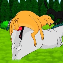 1:1 anal anal_sex animal_genitalia animal_penis animal_vulva anus ass background_character balls bird_dog bodily_fluids canid canine canine_genitalia canine_penis canis digital_media_(artwork) dinosaur doggy_style domestic_dog duo equid equine equine_anus equine_genitalia equine_vulva erection female female_penetrated feral feral_on_feral feral_penetrated feral_penetrating feral_penetrating_feral from_behind_position fuckermare fur genitals hi_res horse humping hunting_dog interspecies knot knotted_penis labrador larger_female male male/female male_penetrating male_penetrating_female mammal nude open_mouth penetration penile penile_penetration penis prehistoric_species puffy_anus rear_view reptile retriever scalie sex size_difference smaller_male tail tongue vulva zoophilia