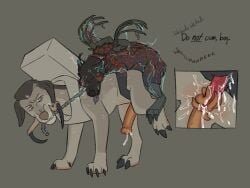 adopted_(lore) adopted_son_(lore) age_difference alien arms_around_waist bodily_fluids breath canid canine canis chains collar cybernetics duo electricity erection eyeless father_(lore) father_and_child_(lore) father_and_son_(lore) feelers feral feral_penetrating flared_penis from_behind_position fur genital_fluids genitals hair hi_res hybrid incest_(lore) intersex leash leash_pull machine male male/male male_penetrating maleherm mammal mandibles membrane_(anatomy) membranous_wings mounting orgasm_denial panting parent_(lore) parent_and_child_(lore) parent_and_son_(lore) penetration penile penis puppyratcat scar sex simple_background size_difference son_(lore) tongue tongue_out vaginal_penetration vortihound vulva wings xog