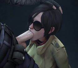 1boy 1girls 3d ada_wong ada_wong_(ty_brenneman) animated batesz belt big_breasts big_penis black_hair blowjob breasts clothed deepthroat erection fellatio female fingerless_gloves gloves hand_on_head human leon_scott_kennedy male no_sound oral pale_skin penis penis_out police resident_evil resident_evil_2 resident_evil_2_remake resident_evil_6 short_hair source_filmmaker straight sunglasses testicles tinted_eyewear video