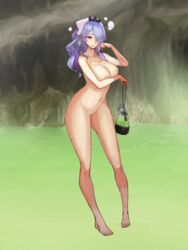 bedroom_eyes camilla_(fire_emblem) camilla_(hot_springs)_(fire_emblem) edit edited_official_artwork fire_emblem fire_emblem_fates fire_emblem_heroes hot_spring large_breasts nude_filter purple_hair samuraijam34